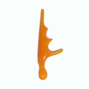 Masseur d'acupression en résine orange, outil de massage, réduction des rides - Product Image 2