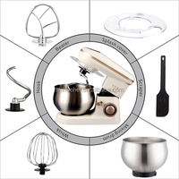3-in-1 Professionelle Multifunktions-Küchenmaschine Kuchenmixer Standmixer