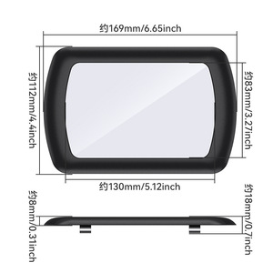 Miroir de courtoisie pour voiture Shunwei, best-seller transfrontalier, miroir de maquillage, miroir décoratif pour l'intérieur de la voiture, miroir de beauté pour voiture - Product Image 1