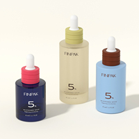 Flacon compte-gouttes en verre dépoli 20ml 30ml 50ml, cylindre vide pour sérum, huile essentielle, emballage cosmétique, flacon personnalisable avec logo