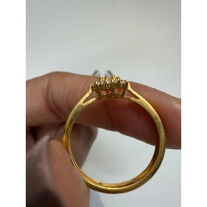 Bague empilable Fleur de Diamant, Diamant de laboratoire taille ronde, Or massif 14K 18K, Solitaire, Bande florale de luxe, Bague de promesse, Prix de gros usine B2B - Product Image 3