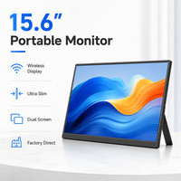Écran externe ultra-fin de 15,6 pouces pour jeux, LCD, 60 Hz, 1080p FHD, IPS, pour Switch, ordinateur portable, moniteur portable