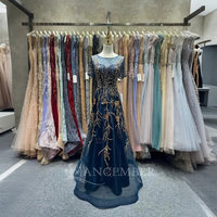 Jancember LSJA80 Nouvelle Arrivée Robes de Soirée à Manches Courtes pour Femmes