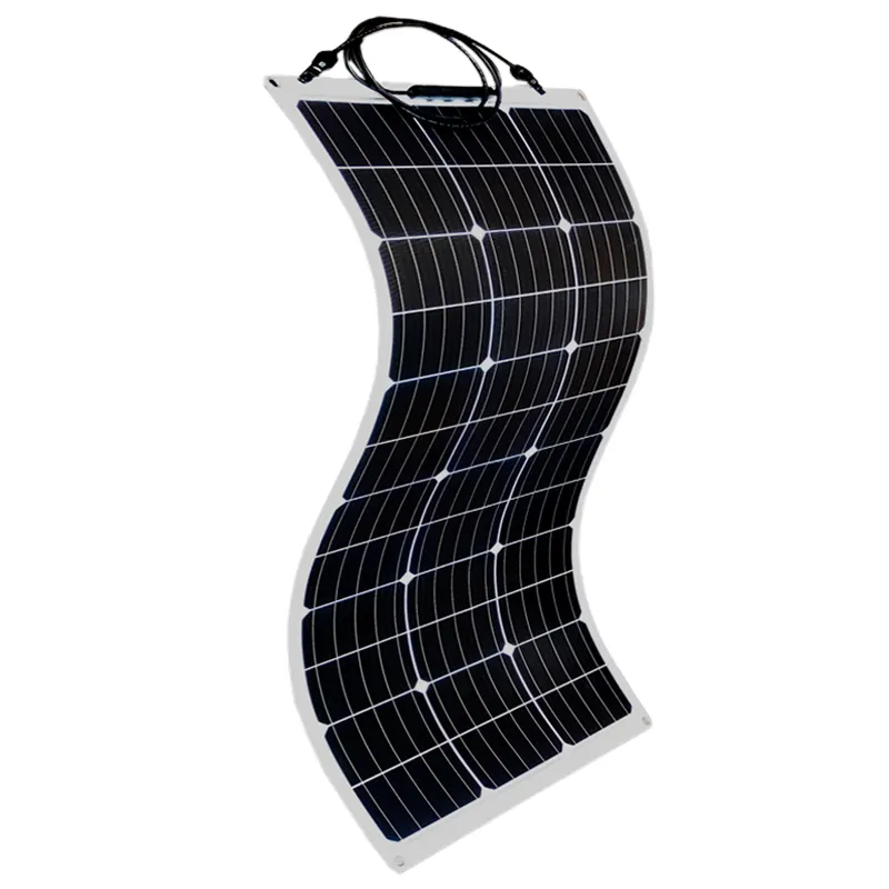 Fabricante ACTECmax 18V 36V Panel solar flexible para techo de coche 100W 200W Potente para RV New Energy Vehicle 5.5A 11A