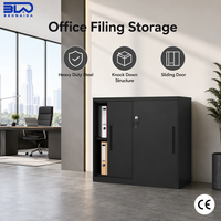 Armoire de classement latérale en acier robuste pour bureau commercial, rangement de documents, 2 portes coulissantes, taille personnalisée, support OEM