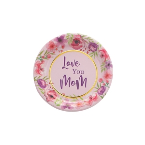 Fournitures de fête personnalisées pour la fête des mères, ensemble de vaisselle jetable de style floral pour la décoration de la fête des mères - Product Image 6