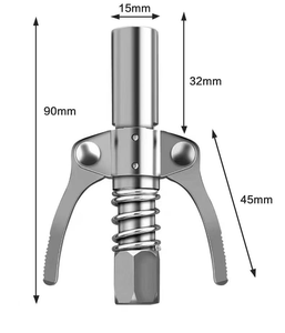 Acoplador de pistola de engrase de doble mango de alta presión con manguera, boquilla de engrase para engrasar equipos mecánicos - Product Image 4