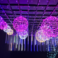 Boule de lanterne d'arbre suspendue de 20 cm à 50 cm avec globe de Noël LED, indice de protection IP65, pour la décoration de paysages, de rues, de jardins et de mariages