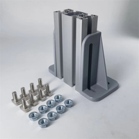 Pieds de nivellement carrés en alliage d'aluminium 3030 4040 3060 4080, base fixe, plaques de montage au sol, supports pour profilés en aluminium