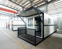 Maison pliable isolée et imperméable, maison préfabriquée pliable avec balcon, cabane temporaire portable