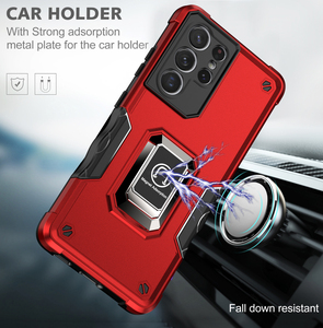 Armadura de lujo Protección Kickstand a prueba de golpes TPU + PC Hardware Phone Case <span class=keywords><strong>Samsung</strong></span> <span class=keywords><strong>S21</strong></span> <span class=keywords><strong>Ultra</strong></span> <span class=keywords><strong>5G</strong></span> Diseño simple al por mayor - Product Image 6