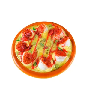 Моделирование wangdun, модель еды для пиццы с колбасой и креветками, западное кафе украшено проспектикарами для съемок на телевидении