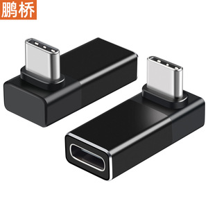 Adaptateur Pengqiao Type C mâle à femelle, convertisseur coudé à 90 degrés pour ordinateur portable, câble d'extension de connecteur USB C - Product Image 1
