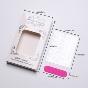 Juego <span class=keywords><strong>de</strong></span> 24 <span class=keywords><strong>Uñas</strong></span> Postizas Coloridas con Diseño Floral, Cortas, Cuadradas, Estilo Francés, <span class=keywords><strong>Color</strong></span> <span class=keywords><strong>Rosa</strong></span> <span class=keywords><strong>Claro</strong></span>, Acrílicas, Cobertura Total, Brillantes, para Primavera/Verano - Product Image 6