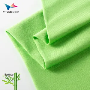 Toptan 150 gsm nefes bambu örme kumaş pijama iç çamaşırı giyim için 100% bambu kumaş