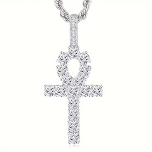 Chữ Thập Vòng Cổ Người Đàn Ông Phụ Nữ Crucifix Quyến Rũ Hip Hop Đồ Trang Sức Quà Tặng 14K Vàng Mạ 5A + Cubic Zirconia Iced out CZ Mặt Dây Chuyền Dây Xích - Product Image 6