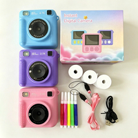 Kamera mainan hadiah anak-anak, kamera perekam Video Digital, Printer foto Mini portabel, kertas termal, kamera cetak instan untuk anak-anak