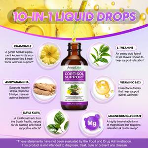 ArtoaLabs 60ml hormon keseimbangan hormon pendukung cairan tetes vegetarian organik suplemen cair untuk fokus suasana hati & tidur - Product Image 4