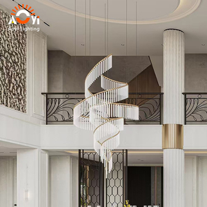 <span class=keywords><strong>Lustre</strong></span> en cristal hélicoïdal artistique, élégant et à plusieurs niveaux, pour hall d'hôtel - Product Image 6