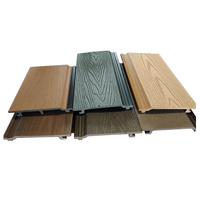 Panneau mural plat en WPC à grain de bois de teck en relief 3D, non co-extrudé, résistant aux UV, imperméable pour la décoration extérieure/intérieure