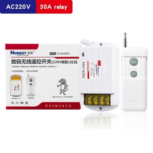 220V 30A relé mando a distancia receptor blanco 433 MHz y transmisor de interruptor de Control remoto <span class=keywords><strong>RF</strong></span> inalámbrico - Product Image 5