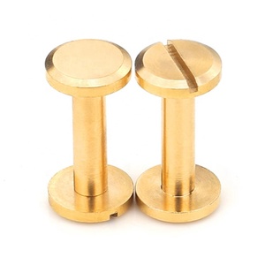Tornillo <span class=keywords><strong>de</strong></span> encuadernación <span class=keywords><strong>de</strong></span> cabeza plana ranurada Chicago, remache macho hembra, tornillo <span class=keywords><strong>de</strong></span> cuero, tornillo <span class=keywords><strong>de</strong></span> libro sólido <span class=keywords><strong>de</strong></span> latón - Product Image 3
