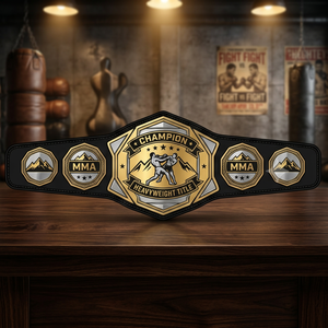Champion Heavyweight MMA Martial Championship Belt-Custom Personalized Leather Belt for Jiu-Jitsu Judo Boxing Breathable Design - Product Image 2