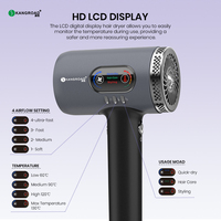 KangRoad Factory Sèche-cheveux professionnel BLDC haute vitesse LCD 2000W super puissant Sèche-cheveux salon plasma ionique