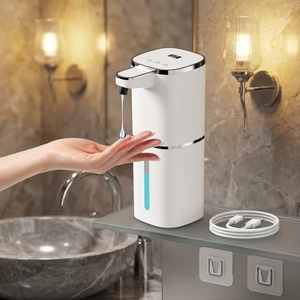 Dispenser di Sapone Automatico Senza Contatto, Ricaricabile USB, Regolabile, Montabile a Parete per Bagno e Cucina - Product Image 1