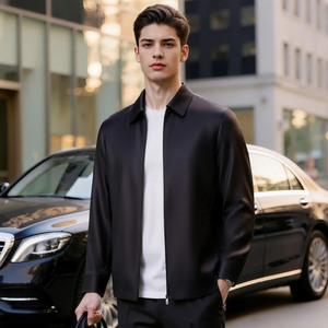 Veste en <span class=keywords><strong>Laine</strong></span> Double Face de Luxe pour <span class=keywords><strong>Homme</strong></span>, Faite à la Main, Style Business Décontracté, Coupe Slim, Fermeture Éclair, Col Rabattu, <span class=keywords><strong>Manteau</strong></span> en <span class=keywords><strong>Laine</strong></span> pour <span class=keywords><strong>Homme</strong></span> - Product Image 2