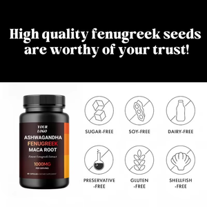 Phong cách mới màu đen cohosh thời kỳ mãn kinh thảo mộc <span class=keywords><strong>Ashwagandha</strong></span> Fenugreek chiết xuất bột bổ sung Maca và Fenugreek viên nang cho người lớn - Product Image 2