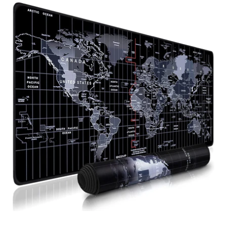 XXL World Map Desk Mat with Stitched Edges Rubber Base,Large Mouse Pad Sublimation Custom Logo for Office ,Gaming & Travel Decor