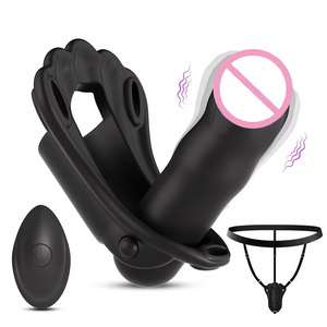 Vibrateur portable pour culotte, taille réglable, 10 vitesses de vibration, double stimulateur clitoridien et point G, rechargeable par USB, étanche au quotidien - Product Image 1