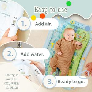 Tapis aquatique XXL pour bébés, tapis de jeu sensoriel aquatique pour bébés, tapis aquatique sécurisé pour bébés, thème chantier - Product Image 5