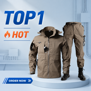 Conjunto de Ropa de Trabajo Unisex para Primavera y Otoño, para Deportes al Aire Libre, Material de Poliéster Resistente al Desgaste, Diseño Elástico Antidesgarro - Product Image 1