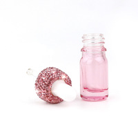 Flacon compte-gouttes 5ml luxe diamant cosmétique huile essentielle bouteilles en verre vides mini emballage portable pour ongles