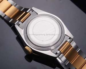 Montre pour homme avec mouvement automatique 8215, boîtier en acier inoxydable 316L, étanche en profondeur, bracelet en or, montre traditionnelle pour homme - Product Image 5