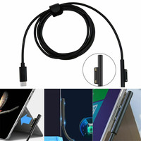 Kabel Pengisian Daya Cepat Magnetik, Aksesori Ponsel Adaptor Tipe-c USB 3.1 Ke Microsoft Surface Pro3/4/5/6