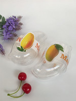 Boîte à Gâteau Blister Mousse de Mangue Transparente, Forme Mangue, Boîte d'Emballage en Plastique pour Gâteaux et Pâtisseries