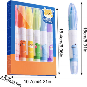 Juego de Marcadores Enmi Morandi Macaron, Gran Capacidad, 6 Piezas, Resaltadores Borrables en Colores Claros para Arte y Notas - Product Image 2