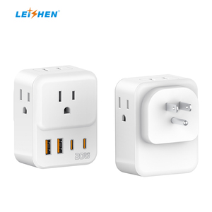 Adattatore da Viaggio LEISHEN USA con 2 USB-<span class=keywords><strong>A</strong></span> e 2 USB-<span class=keywords><strong>C</strong></span>, Caricatore Universale per Canada, Messico, Colombia, Taiwan, Giappone - Product Image 1