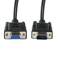 Cable de Extensión DB9 Macho a Hembra de PVC, Cable Recto Serial RS232 de 9 Pines, Conductor de Cobre Puro para Comunicación de Datos de Computadora