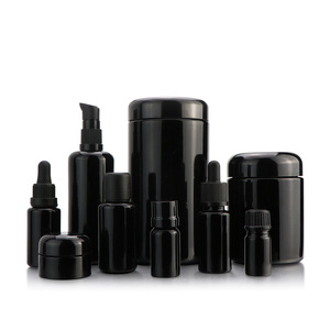 Smell Proof Containers Wide Glass Jar Wholesale Airtight 250ml 500ml Black UV Smell Proof Refillable Tall Wide Mouth Dark Violet Glass Storage Containers Jar