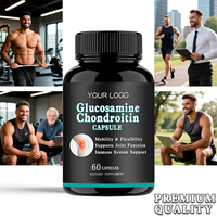 Capsules végétaliennes pour le soulagement des articulations, complément articulaire pour adultes avec curcuma, glucosamine, chondroïtine, soutien anti-inflammatoire, densité osseuse