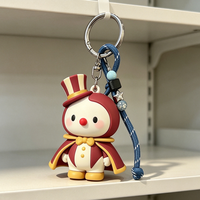 Porte-clés décapsuleur en caoutchouc 3D personnalisé en forme de personnage de dessin animé, étanche, impression couleur vive, OEM ODM, vente en gros, cadeau publicitaire