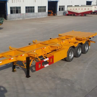 Semi-remorque squelette robuste à 3 essieux de 40 pieds avec 12 verrous de torsion pour conteneurs, châssis de camion squelette pour la logistique portuaire en Afrique
