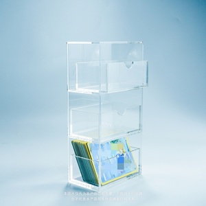 Best Selling for Modern Acrylic Card Holder Store Display Stand <b>Stackable</b> <b>Drawer</b> Organizer <b>Storage</b> Cabinet - Product Image 4