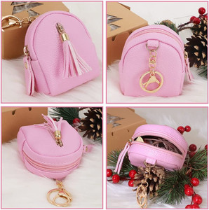 Portamonete Multifunzionale a Forma di Mini Zaino Rosa con Doppia Cerniera in Elegante Materiale PU per Ragazze - Product Image 6