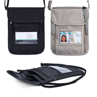Pochette de voyage pour passeport familial, en nylon, avec blocage RFID, antivol, réglable et légère