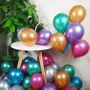 Globos de Látex Metálicos al por Mayor para Decoración de Fiestas de Cumpleaños y Bodas - Product Image 1